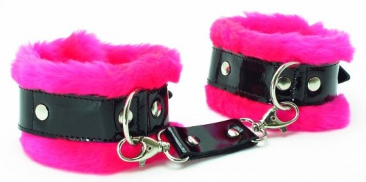 Розовые наручники с мехом BDSM Light - БДСМ Арсенал - купить с доставкой в Новокуйбышевске