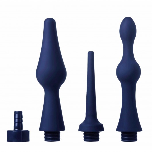 Набор из 3 универсальных насадок для анального душа Universal 3 Piece Silicone Enema Attachment Set - XR Brands - купить с доставкой в Новокуйбышевске