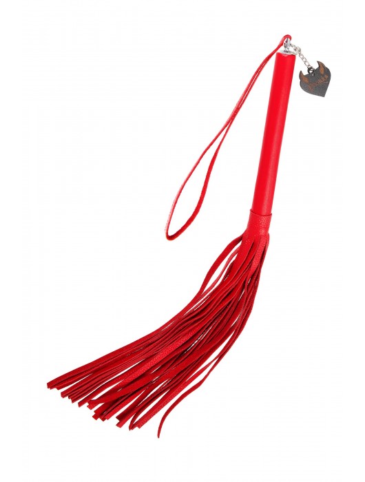 Красная кожаная плеть с петлёй - 50 см. - Pecado - купить с доставкой в Новокуйбышевске
