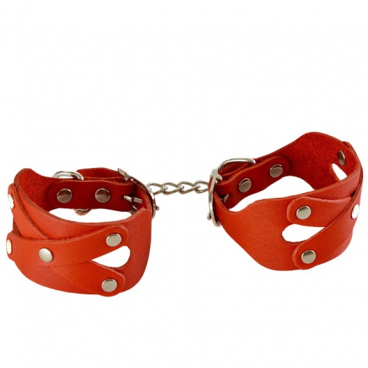 Красные наручники «Цезарь» - Sitabella - купить с доставкой в Новокуйбышевске