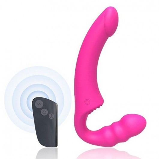 Розовый безремневой страпон Straples Strap-On Dildo - Erokay - купить с доставкой в Новокуйбышевске