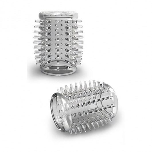 Прозрачная насадка с шипами STAY HARD COCK SLEEVE 01 CLEAR - Blush Novelties - в Новокуйбышевске купить с доставкой