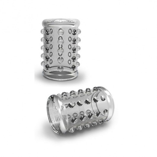 Прозрачная насадка на пенис с шишечками STAY HARD COCK SLEEVE 02 CLEAR - Blush Novelties - в Новокуйбышевске купить с доставкой
