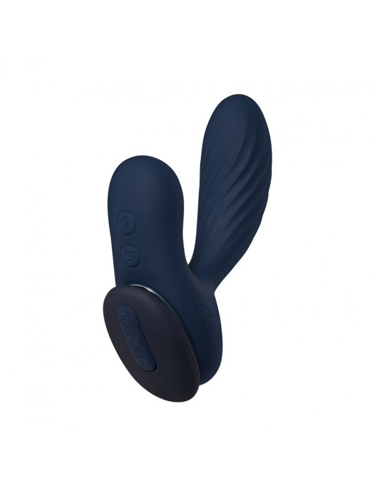 Темно-синий вибромассажер простаты Vick Neo 2 c функцией нагрева и пультом ДУ - Svakom - в Новокуйбышевске купить с доставкой