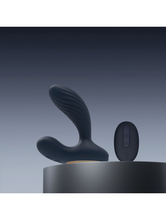 Темно-синий вибромассажер простаты Vick Neo 2 c функцией нагрева и пультом ДУ - Svakom - в Новокуйбышевске купить с доставкой