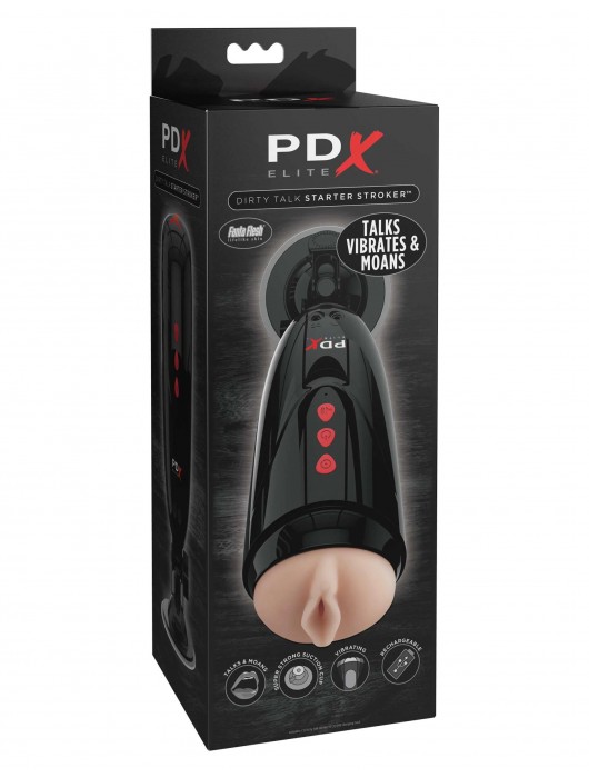 Мастурбатор-вагина с вибрацией Dirty Talk Starter Stroker - Pipedream - в Новокуйбышевске купить с доставкой