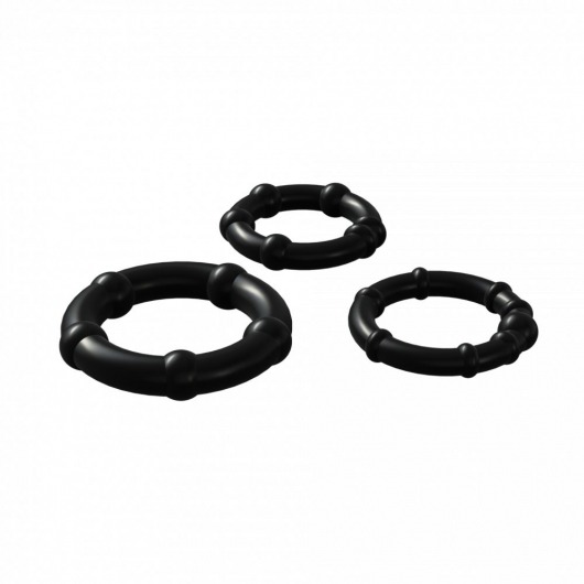 Набор из 3 черных эрекционных колец Babooom Ring Set - Adrien Lastic - в Новокуйбышевске купить с доставкой