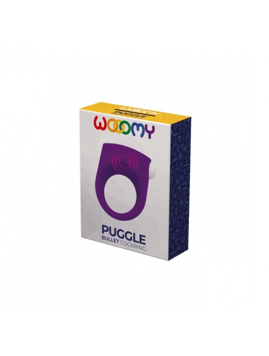 Фиолетовое эрекционное кольцо Puggle Vibrating Ring with Bullet - Adrien Lastic - в Новокуйбышевске купить с доставкой