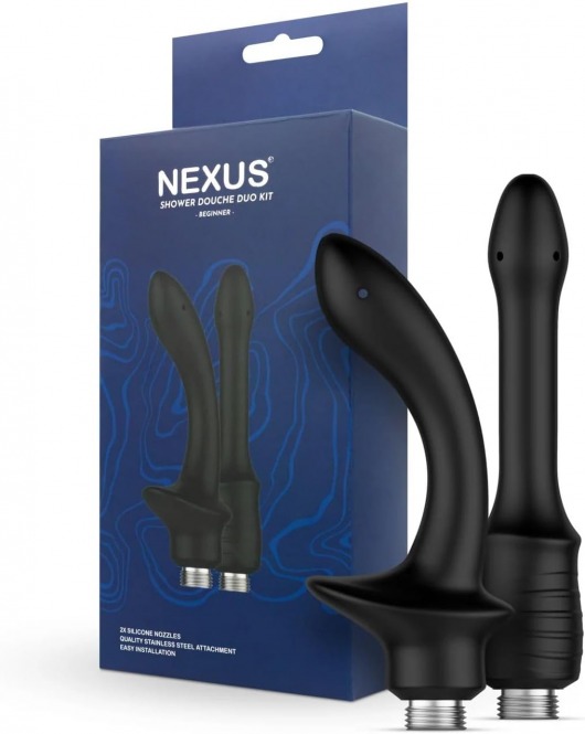 Набор из 2 насадок для анального душа Shower Douche Duo Kit Beginner - Nexus Range - купить с доставкой в Новокуйбышевске