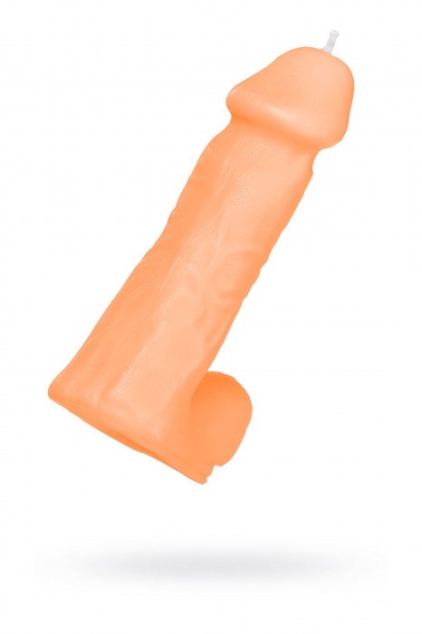 Оранжевая сувенирная свеча «Пенис» - Pecado - купить с доставкой в Новокуйбышевске