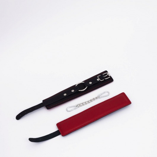 Черно-красные кожаные оковы - Crazy Handmade - купить с доставкой в Новокуйбышевске