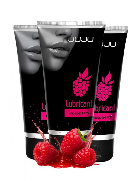 Набор из 3 съедобных лубрикантов JUJU со вкусом малины - JuJu - купить с доставкой в Новокуйбышевске