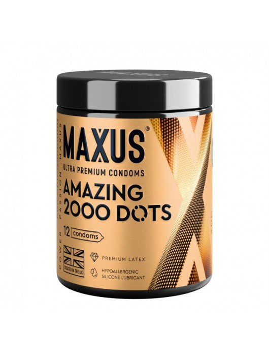 Точечные презервативы MAXUS 2000 Amazing Dots с железным кейсом - 12 шт. - Maxus - купить с доставкой в Новокуйбышевске