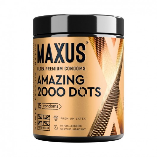 Точечные презервативы MAXUS 2000 Amazing Dots с железным кейсом - 15 шт. - Maxus - купить с доставкой в Новокуйбышевске