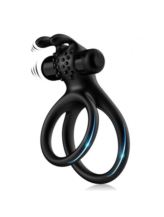 Черное эрекционное виброкольцо с подхватом мошонки Stay Hard - Boys of Toys - в Новокуйбышевске купить с доставкой