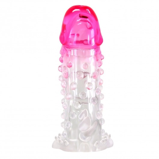 Прозрачно-розовая насадка на пенис Wilford - 13,5 см. - Baile - в Новокуйбышевске купить с доставкой