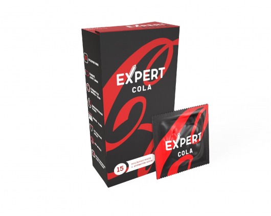 Презервативы с ароматом колы Expert Cola - 15 шт. - Expert - купить с доставкой в Новокуйбышевске