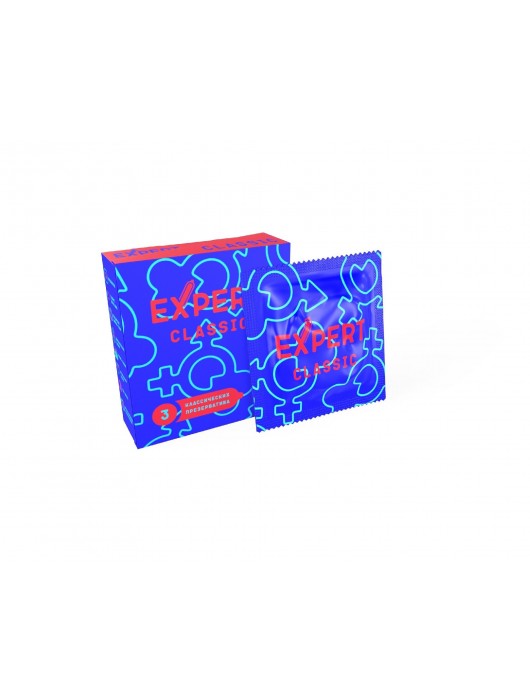 Классические презервативы Expert Classic - 3 шт. - Expert - купить с доставкой в Новокуйбышевске