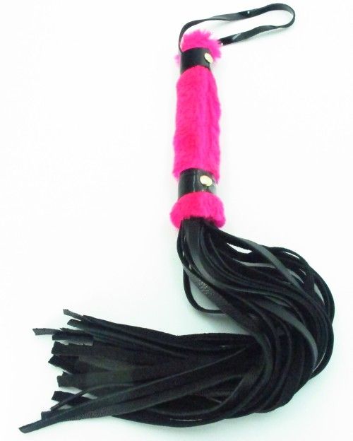 Нежная плеть с розовым мехом BDSM Light - 43 см. - БДСМ Арсенал - купить с доставкой в Новокуйбышевске
