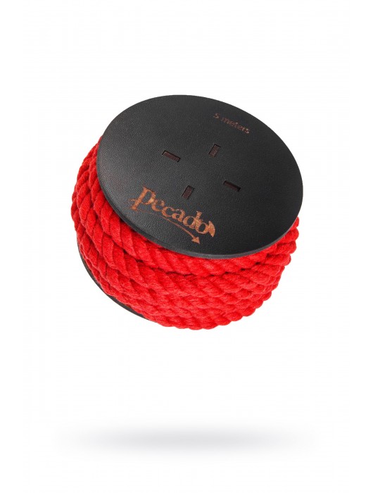 Красная веревка для шибари на катушке - 5 м. - Pecado - купить с доставкой в Новокуйбышевске