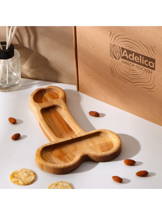 Деревянное блюдо для подачи в форме члена (25 х 16,5 х 1,7 см) - Сима-Ленд - купить с доставкой в Новокуйбышевске