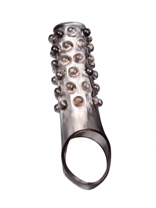 Дымчатая насадка на пенис с выпуклостями - 11 см. - Sex Expert - в Новокуйбышевске купить с доставкой