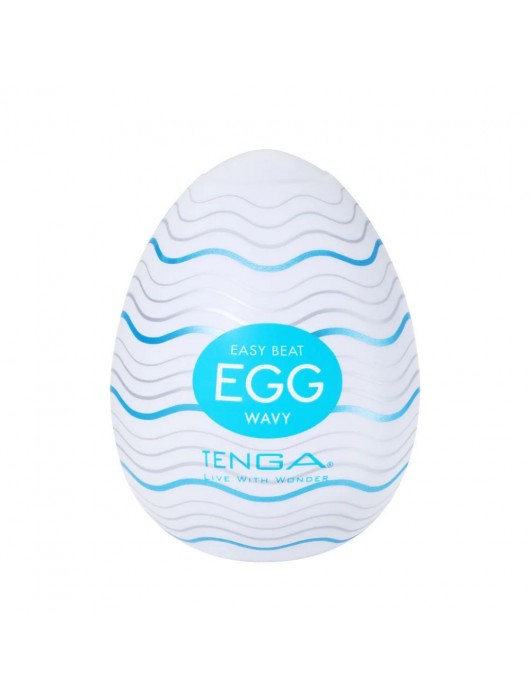 Мастурбатор-яйцо Tenga Egg Wavy - Tenga - в Новокуйбышевске купить с доставкой