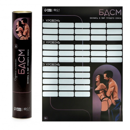 Плакат для двоих со скретч-слоем «БДСМ» - Сима-Ленд - купить с доставкой в Новокуйбышевске