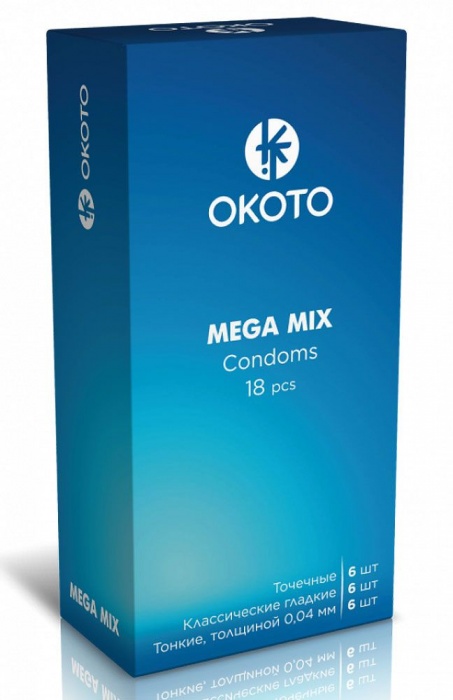 Презервативы OKOTO Mega Mix - 18 шт. - Sitabella - купить с доставкой в Новокуйбышевске