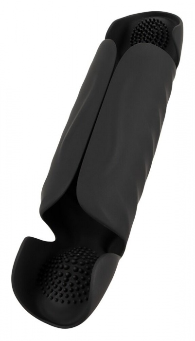 Черный вибромастурбатор с трехточечной стимуляцией Penis Trainer with 3 Point Stimulation - Orion - в Новокуйбышевске купить с доставкой