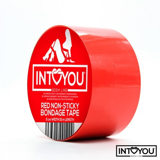 Красный скотч для фиксации Non-Sticky Bondage Tape - 15 м. - Intoyou - купить с доставкой в Новокуйбышевске