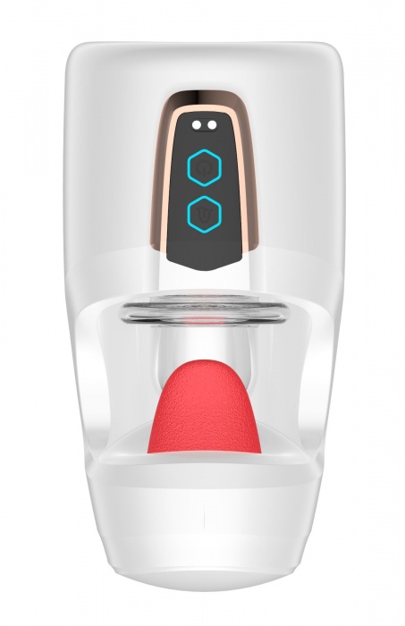 Белый мастурбатор с язычком и возвратно-поступательными движениями - Secwell - в Новокуйбышевске купить с доставкой