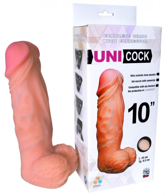 Фаллическая насадка Харнесс UNICOCK 10  - 25 см. - LOVETOY (А-Полимер) - купить с доставкой в Новокуйбышевске