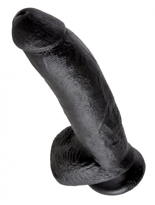 Чёрный фаллоимитатор 9 King Cock with Balls - 22,9 см. - Pipedream