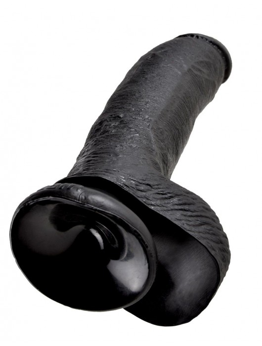 Чёрный фаллоимитатор 9 King Cock with Balls - 22,9 см. - Pipedream