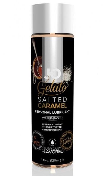 Лубрикант с ароматом солёной карамели JO GELATO SALTED CARAMEL - 120 мл. - System JO - купить с доставкой в Новокуйбышевске