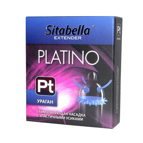Стимулирующая насадка с усиками и шипиками Platino  Ураган - Sitabella - купить с доставкой в Новокуйбышевске