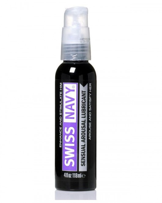 Возбуждающий гель-лубрикант на водной основе Sensual Arousal Lubricant  - 118 мл. - Swiss navy - купить с доставкой в Новокуйбышевске
