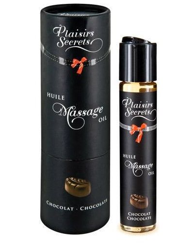 Массажное масло с ароматом шоколада Huile de Massage Gourmande Chocolat - 59 мл. - Plaisir Secret - купить с доставкой в Новокуйбышевске
