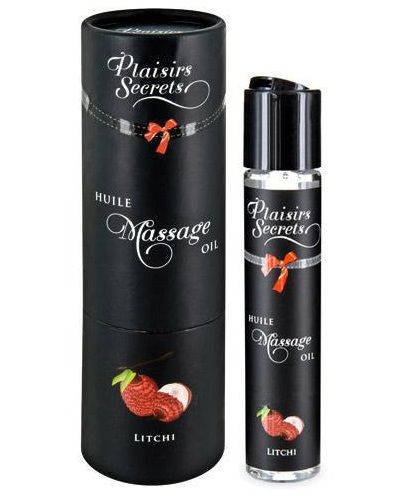 Массажное масло с ароматом личи Huile de Massage Gourmande Litchi - 59 мл. - Plaisir Secret - купить с доставкой в Новокуйбышевске