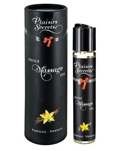 Массажное масло с ароматом ванили Huile de Massage Gourmande Vanille - 59 мл. - Plaisir Secret - купить с доставкой в Новокуйбышевске