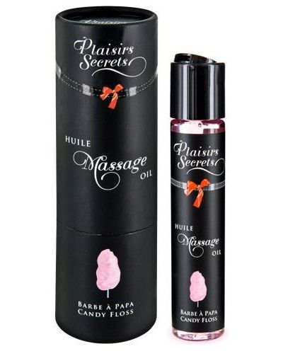 Массажное масло с ароматом сладкой ваты Huile de Massage Gourmande Barbe à Papa - 59 мл. - Plaisir Secret - купить с доставкой в Новокуйбышевске