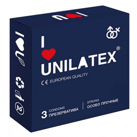 Ультрапрочные презервативы Unilatex Extra Strong - 3 шт. - Unilatex - купить с доставкой в Новокуйбышевске