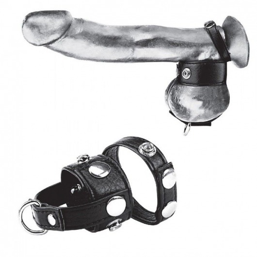 Утяжка для мошонки и пениса Cock Ring With 1  Ball Stretcher And Optional Weight Ring - BlueLine - купить с доставкой в Новокуйбышевске