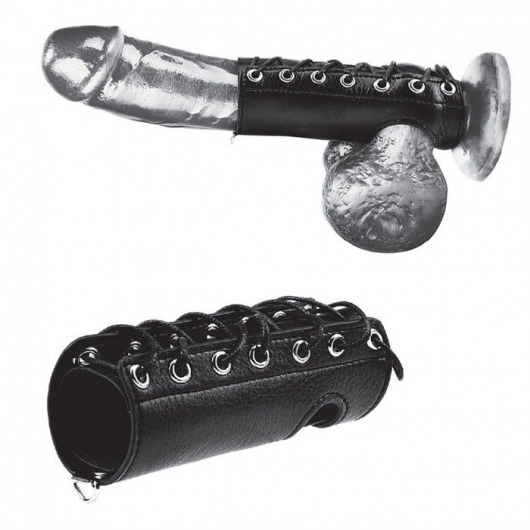 Сбруя на член на шнуровке 5  Cock Sheath - BlueLine - купить с доставкой в Новокуйбышевске