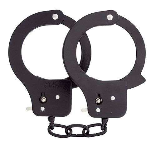 Чёрные наручники из листового металла BONDX METAL CUFFS BLACK - Dream Toys - купить с доставкой в Новокуйбышевске