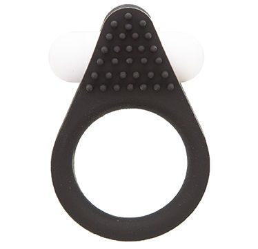 Чёрное эрекционное кольцо LIT-UP SILICONE STIMU RING 1 BLACK - Dream Toys - в Новокуйбышевске купить с доставкой