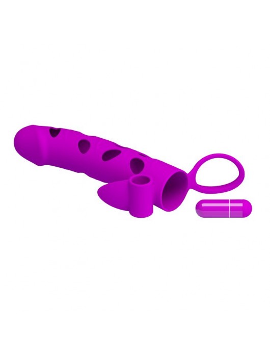 Насадка с закрытой головкой и виброэлементом для клиторального массажа - Baile - в Новокуйбышевске купить с доставкой