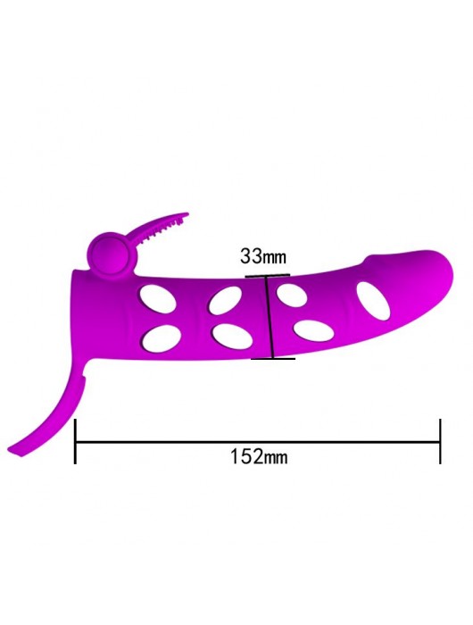 Насадка с закрытой головкой и виброэлементом для клиторального массажа - Baile - в Новокуйбышевске купить с доставкой