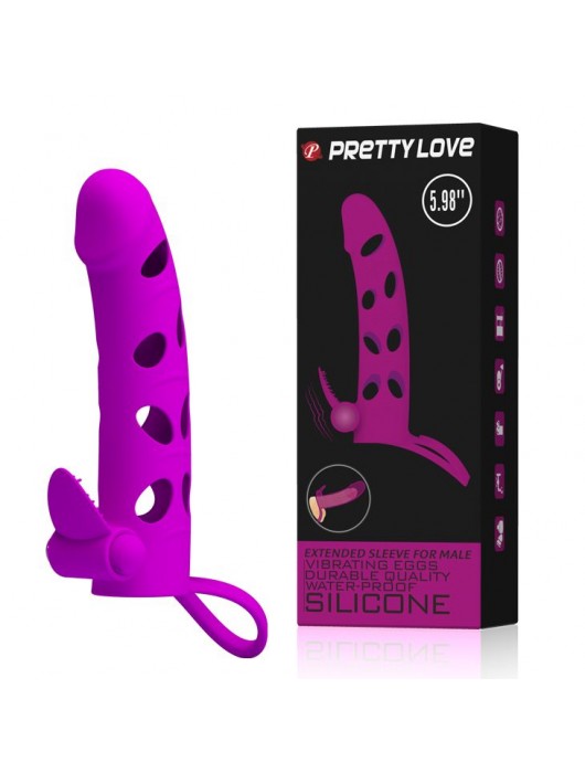 Насадка с закрытой головкой и виброэлементом для клиторального массажа - Baile - в Новокуйбышевске купить с доставкой